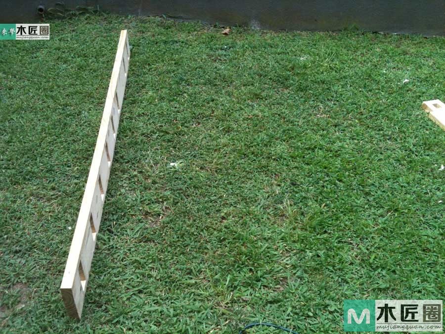 木工diy图解，自制简易原木榫卯书架