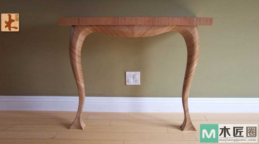 木匠师傅废料利用，木头尾料制作装饰小台桌