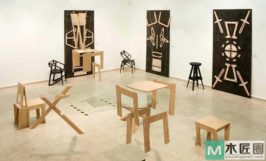 创意家具，用数控切割的“拼图生活” 的椅子