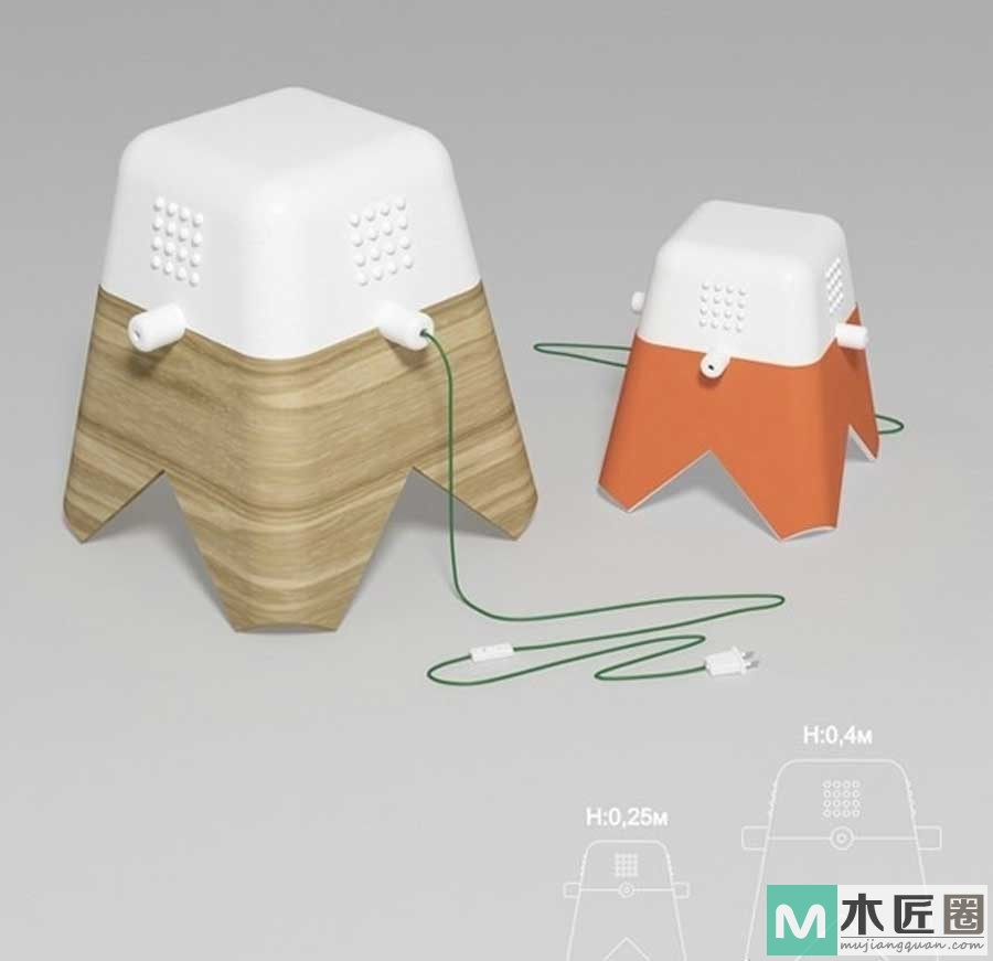 可以当凳子坐的灯，独特的外形显得十分可爱