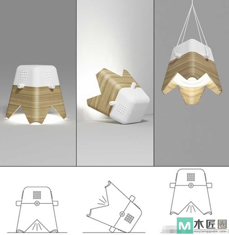 可以当凳子坐的灯，独特的外形显得十分可爱