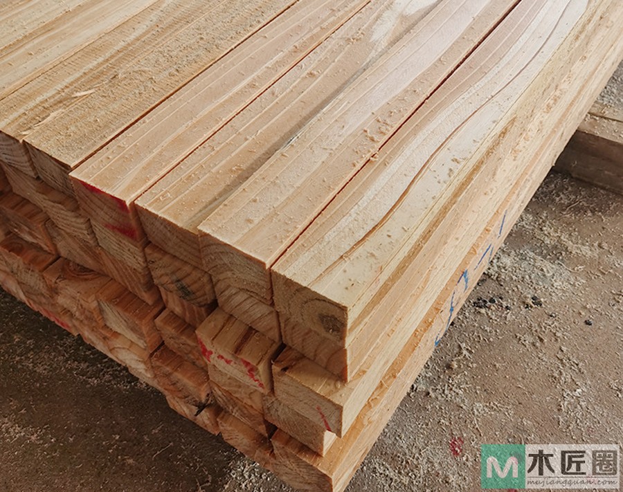 俄罗斯樟子松，材质较强，纹理直，可供建筑、家具等用材