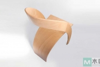 另类平衡，简洁的雕塑胶合板椅