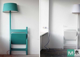 荷兰家具设计师，创意灯椅二合一的落地座椅
