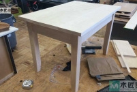 木匠师傅家具制作，手工制作实木餐桌的过程